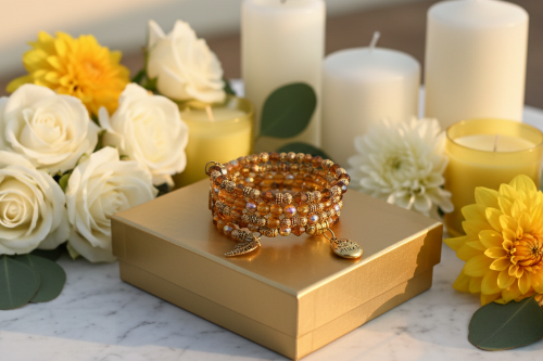 Lovely Browns, Blues, Oranges, and Gold Colors, Beaded Bracelet, One-of-a-Kind - crafted by Artistry Jewelry