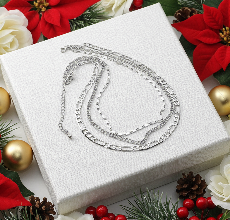 Flattering Triple Chain Necklace