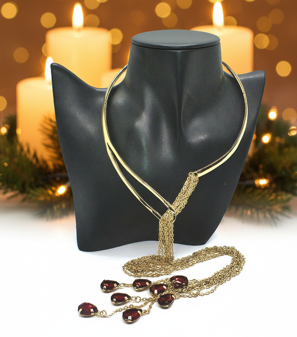 Lovely Multi Chain Fringe Choker