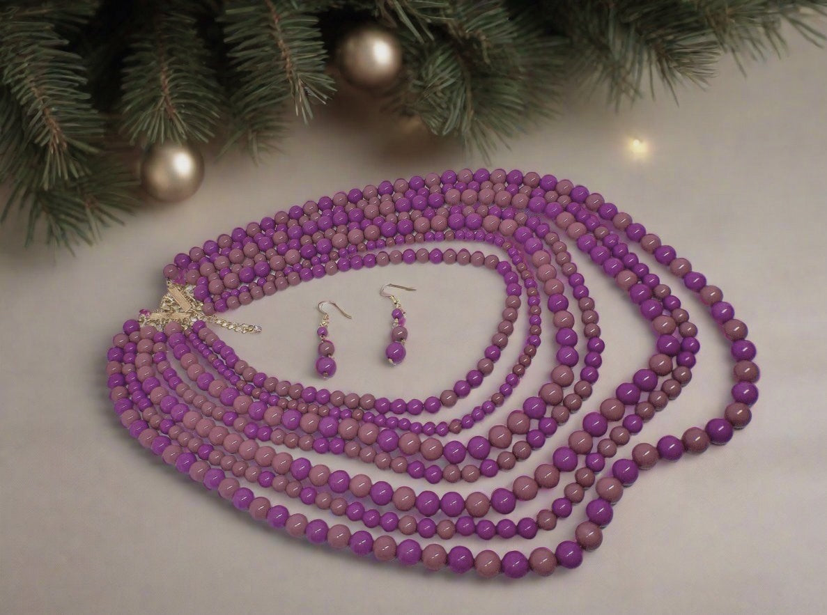 Marvelous Multi-Strand Beaded Necklace Set