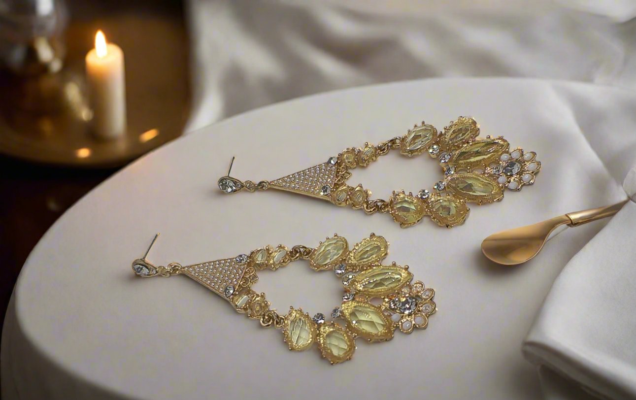 Beautiful Rose Gold Chandelier Earring