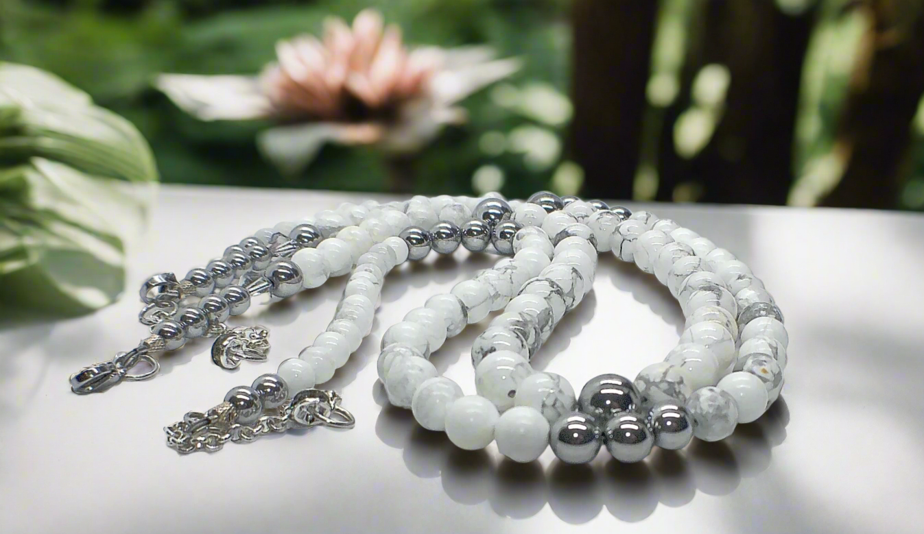 https://www.artistryjewelry.net/products/beautiful-howlite-hemitite-agate-and-labrador-two-strand-necklace
