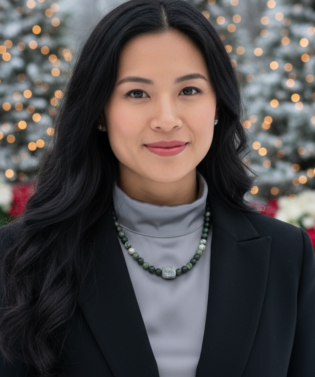 Beautiful Mountain Jade, Labradorite, Semi-precious, Beaded Necklace handcrafted by Artistry Jewelry
