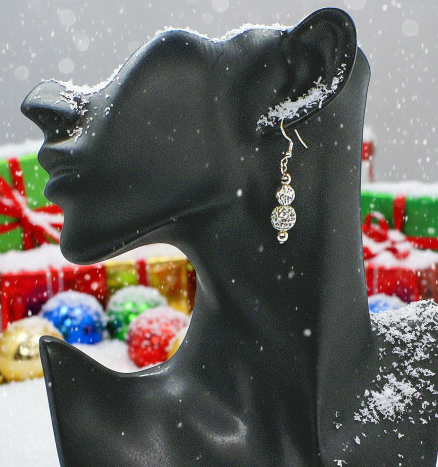 Elegant Silver and Crystal Drop Earrings