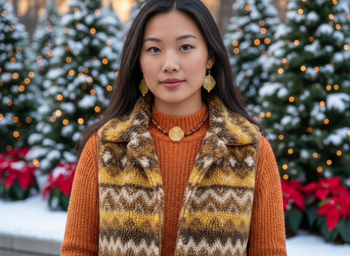 Dazzling Oranges, Tans, and Yellow Mixed Pattered Wood Beads in This Tropical Show Necklace, One-of-a-Kind-handcrafted by Artistry Jewelry
