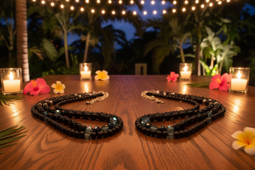 Stunning Sapphire Crystals, Black & Gray Pearl Beads, Dark BlueCzech PAVE Balls, Beaded Necklace - handcrafted by Artistry Jewelry