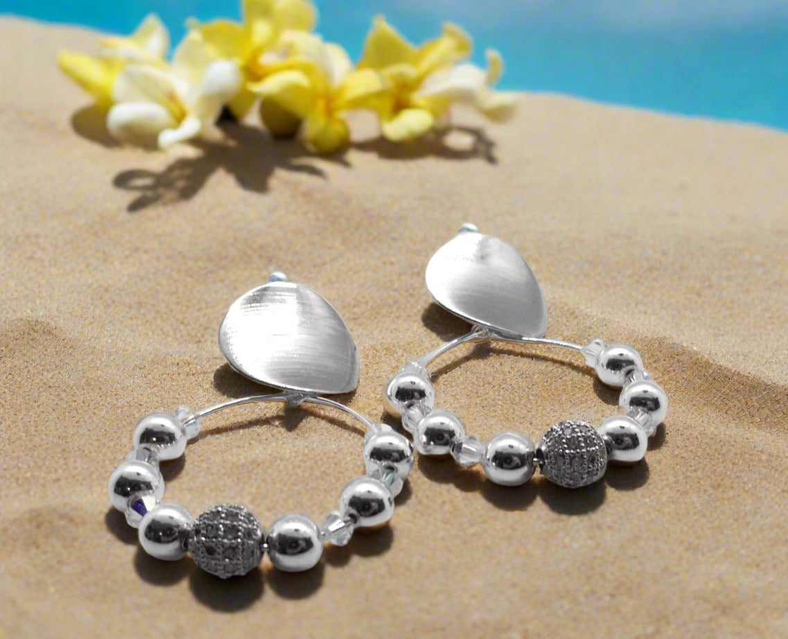 Dazzling Silver and Crystal Earrings