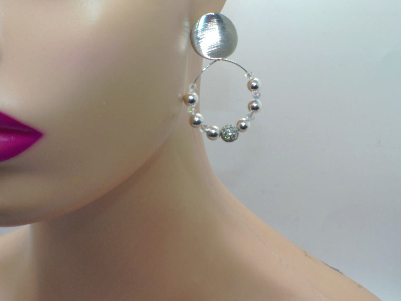 Dazzling Silver and Crystal Earrings
