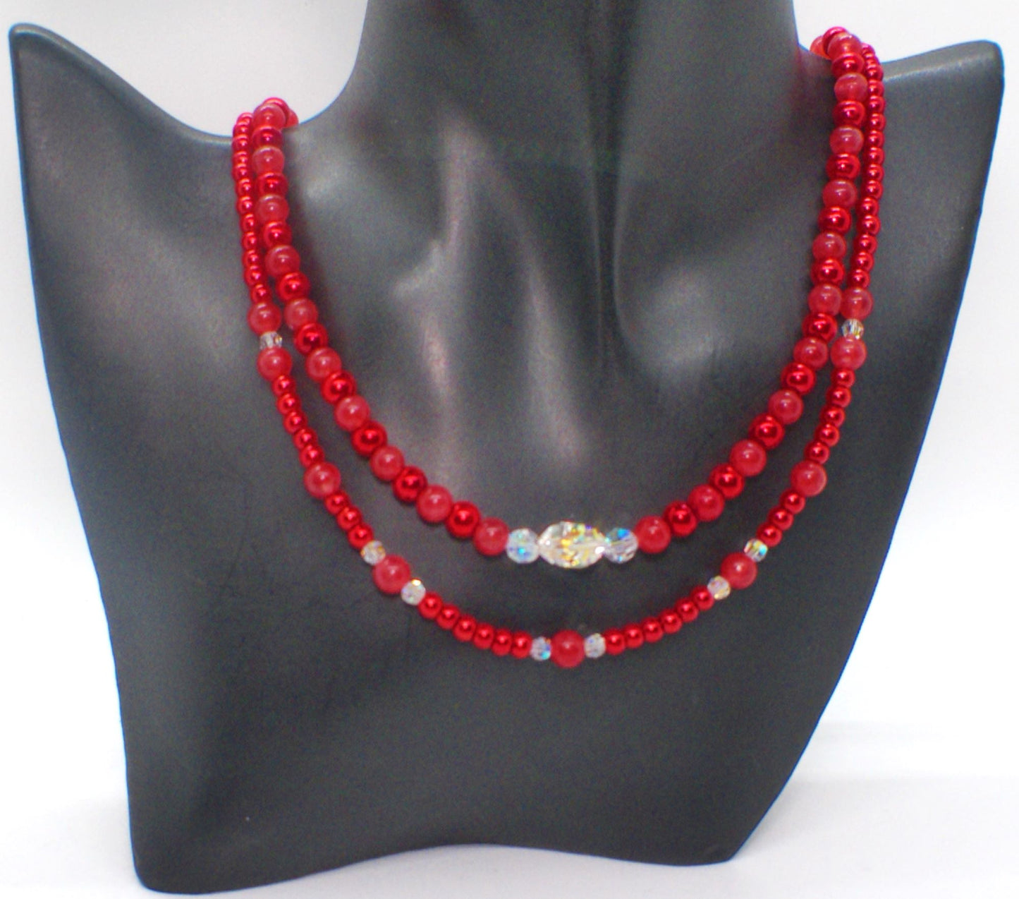 Gorgeous Red, Cosmic Crystal, One-of-a-Kind Necklace-Handcrafted by Artistry Jewelry