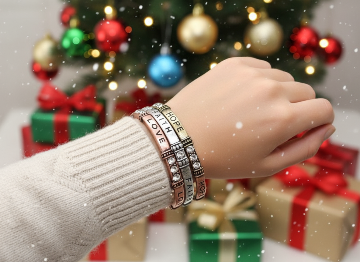 Precious Love Hope and Faith Bracelet