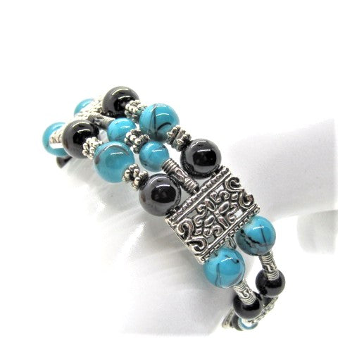 Gorgeous Black and Turquoise Bracelet