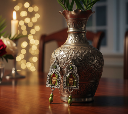 Lovely Owl in the Window Earrings