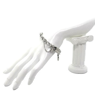 Exciting Silver Heart and Chain Bracelet