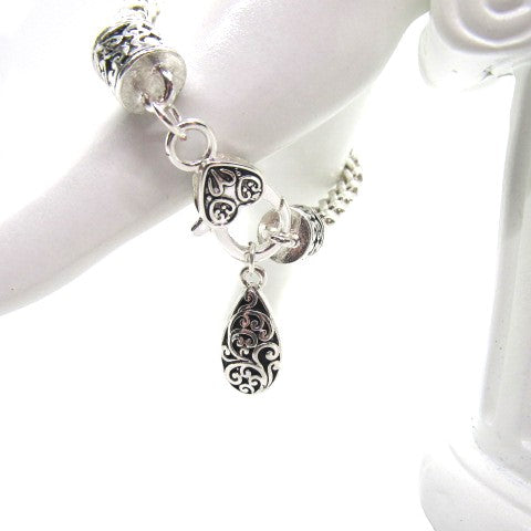 Stunning Bali Filigree Silver Chain Bracelet