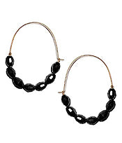 Black Wire Hoop Earrings