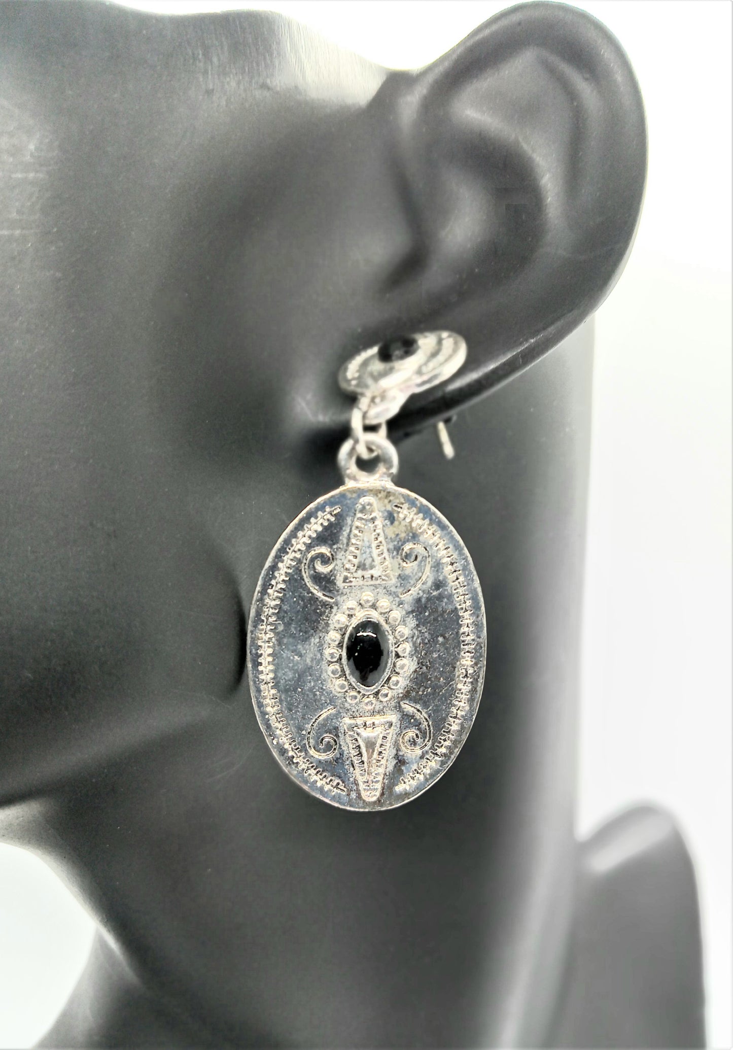 Special Silver Oval Fashion Earrings