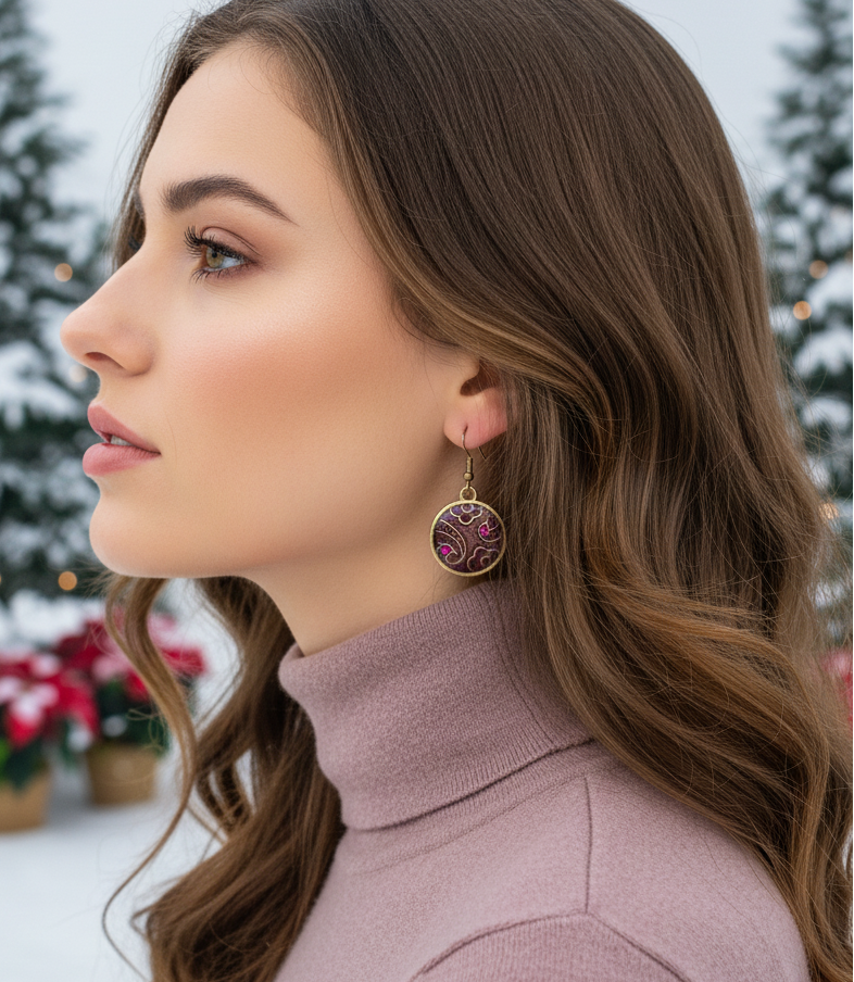 Lovely Purple Earrings