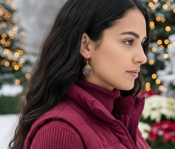 Lovely Purple Earrings