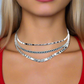 Flattering Triple Chain Necklace