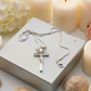 Stunning Heart and Cross Pendant Necklace
