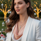 Stunning Heart and Cross Pendant Necklace
