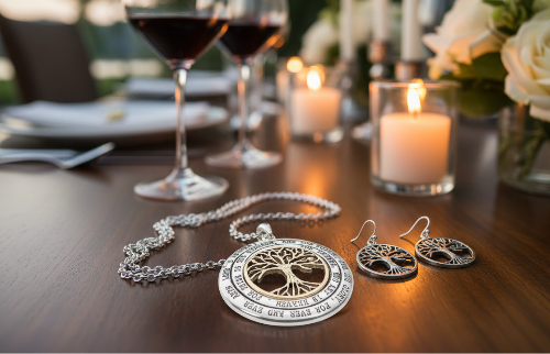 Loving Tree of Life Necklace Set