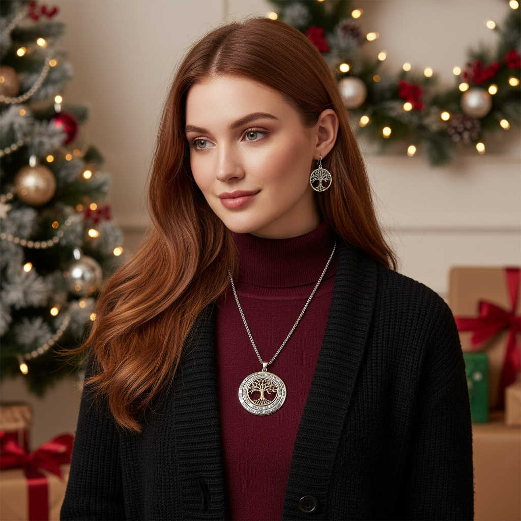 Loving Tree of Life Necklace Set