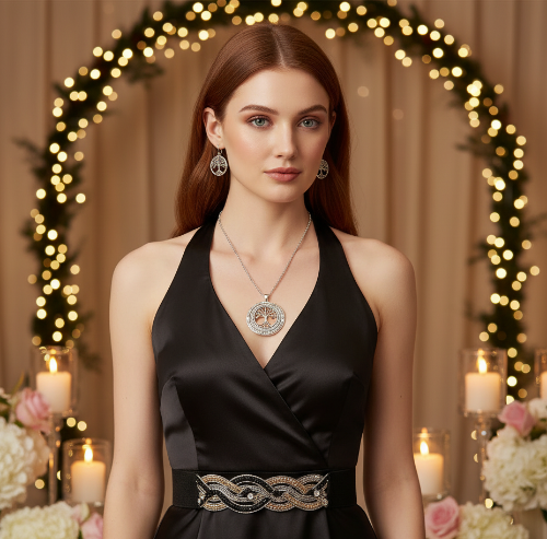 Loving Tree of Life Necklace Set