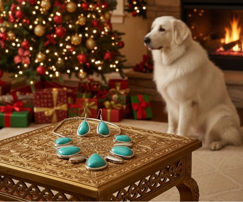 Fabulous Turquoise and Silver Necklace Set