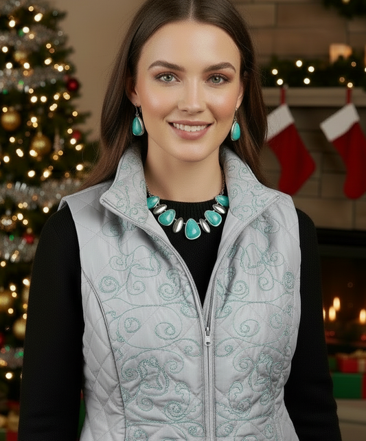 Fabulous Turquoise and Silver Necklace Set