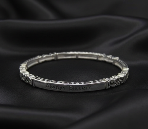 Lovely "Sisters and Friends" Inspirational Bracelet