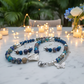 Stunning Natural Sea Blue Imperial Jasper, Lava beads and Silver Hematite, Semi-precious, Beaded Necklace Set - handcrafted by Artistry Jewelry