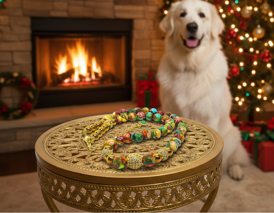 Fabulous Natural Green & Red Imperial Jasper, Gold Hematite, and CZ, Semi-precious, One-of-a-Kind,Beaded Necklace-handcrafted by Artistry Jewelry