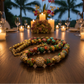 Fabulous Natural Green & Red Imperial Jasper, Gold Hematite, and CZ, Semi-precious, One-of-a-Kind,Beaded Necklace-handcrafted by Artistry Jewelry
