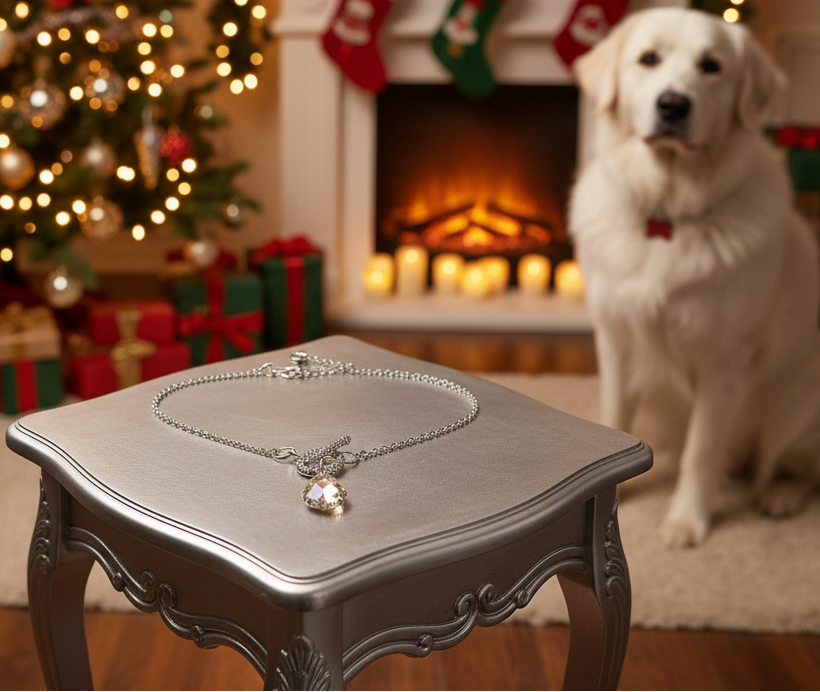 Gorgeous Baroque Teardrop Crystal, Rolo Chain Necklace - by Artistry Jewelry