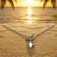 Gorgeous Baroque Teardrop Crystal, Rolo Chain Necklace - by Artistry Jewelry