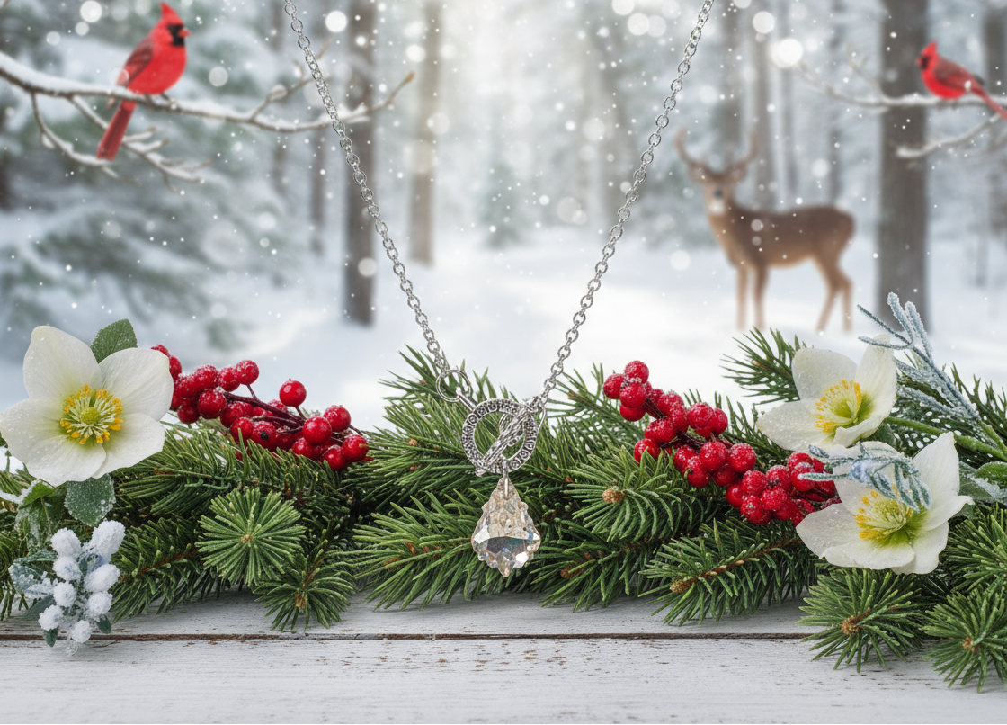 Gorgeous Baroque Teardrop Crystal, Rolo Chain Necklace - by Artistry Jewelry