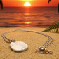 Lovely Howlite Pendant, Figaro Stainless Steel Chain Necklace-by Artistry Jewelry