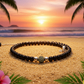 Lovely Black Pearl Beads, Cubic Zirconia, and Silver Rondelles, One-of-a-Kind, Beaded Necklace-handcrafted by Artistry Jewelry