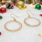 Lovely Gold and White Pearl Hoop Earrings-by Artistry Jewelry