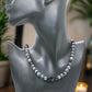 Gorgeous Natural Labradorite, Czech Crystal, Black Beads, One-of-a-Kind, Semi-precious Beaded Necklace - handcrafted by Artistry Jewelry