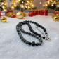 Gorgeous Natural Labradorite, Czech Crystal, Black Beads, One-of-a-Kind, Semi-precious Beaded Necklace - handcrafted by Artistry Jewelry