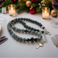 Gorgeous Natural Labradorite, Czech Crystal, Black Beads, One-of-a-Kind, Semi-precious Beaded Necklace - handcrafted by Artistry Jewelry