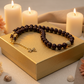 Beautiful One-of-a-Kind, Mocha Crystals and Pearl Necklace Set with CZ ball-handcrafted by Artistry Jewelry