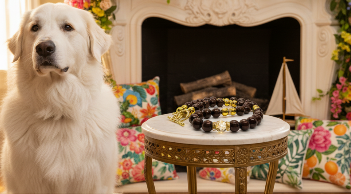 Beautiful Golden Shadow Crystal, Maroon Pearl and Gold Hematite Semi-precious Necklace-handcrafted by Artistry Jewelry