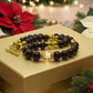 Beautiful Golden Shadow Crystal, Maroon Pearl and Gold Hematite Semi-precious Necklace-handcrafted by Artistry Jewelry