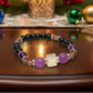 Amethyst and Black Garnet Yoga Bracelet