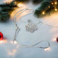 Stunning Silver Crystal Snowflake Necklace