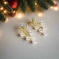 Lovely Crystal and Pearl Hanging Ear Jackets