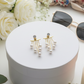 Lovely Crystal and Pearl Hanging Ear Jackets